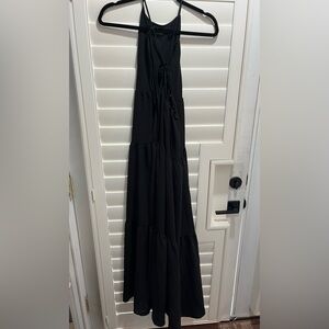 Black maxi dress with strappy back